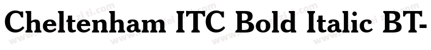 Cheltenham ITC Bold Italic BT字体转换